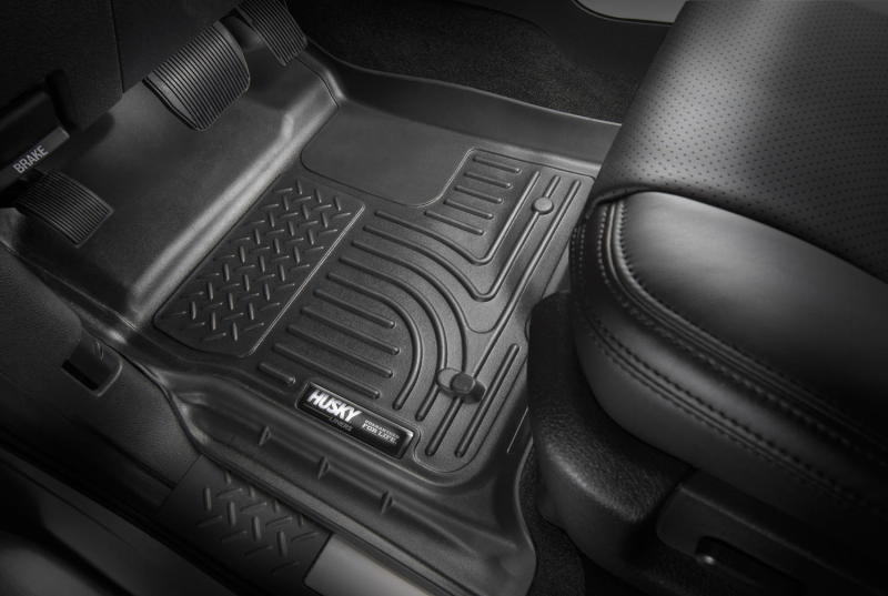Husky Liners WeatherBeater Combo Black Floor Liners for 08-12 Honda Accord 4DR One Piece for 2nd Row