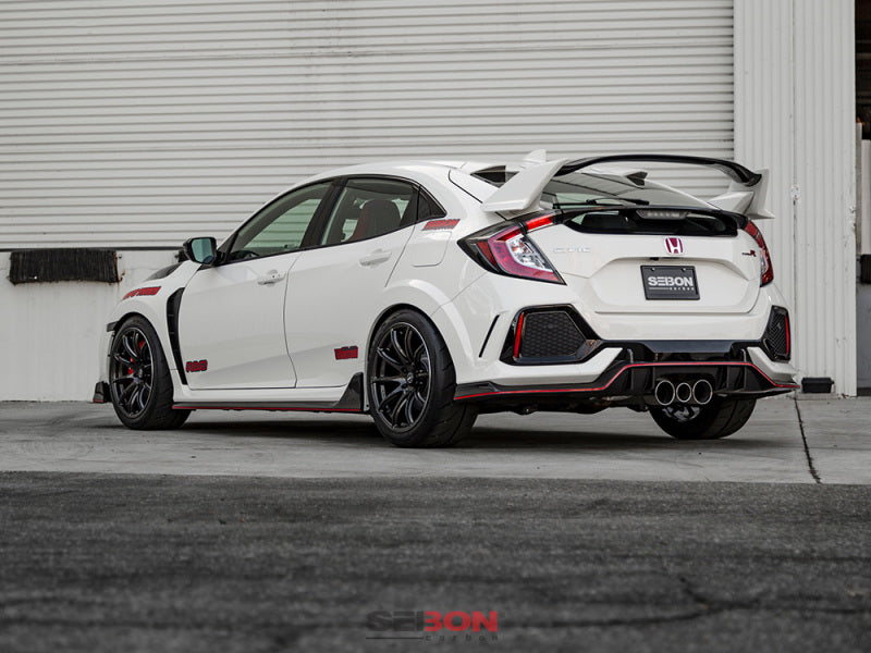 Seibon Carbon Fiber Side Skirts for 2017 Honda Civic Type R OEM - OneFastShop