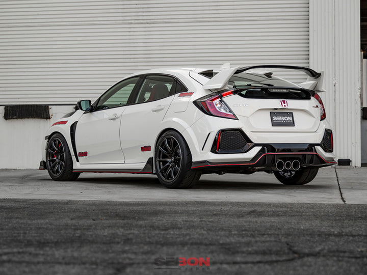 Seibon Carbon Fiber Side Skirts for 2017 Honda Civic Type R OEM - OneFastShop