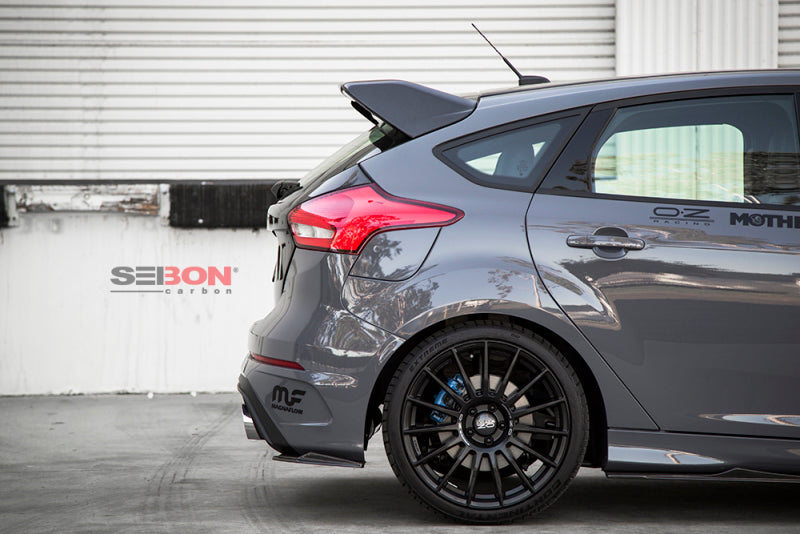 Seibon Carbon Fiber Rear Spoiler for 2015-2017 Ford Focus ST/RS Hatchback (3rd Brake Light Not Included)