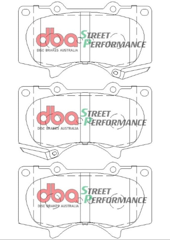 DBA SP Performance Front Brake Pads Low Dust Low Wear for 2011-2016 Toyota FJ Cruiser GSJ15R - OneFastShop