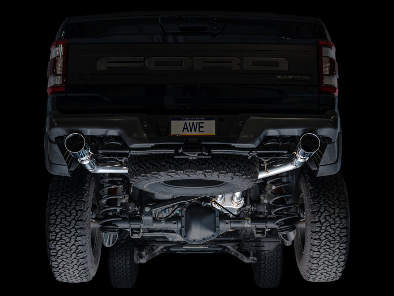 AWE Tuning Exhaust System - Gen 3 Raptor SwitchPath - Chrome Silver Tips (2021-2024 Ford F-150 Raptor) - OneFastShop