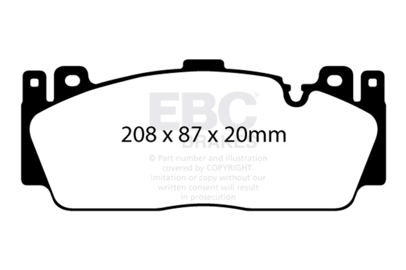 EBC Redstuff Front Brake Pads for 2013-2016 BMW M5 4.4 Twin Turbo F10 - OneFastShop