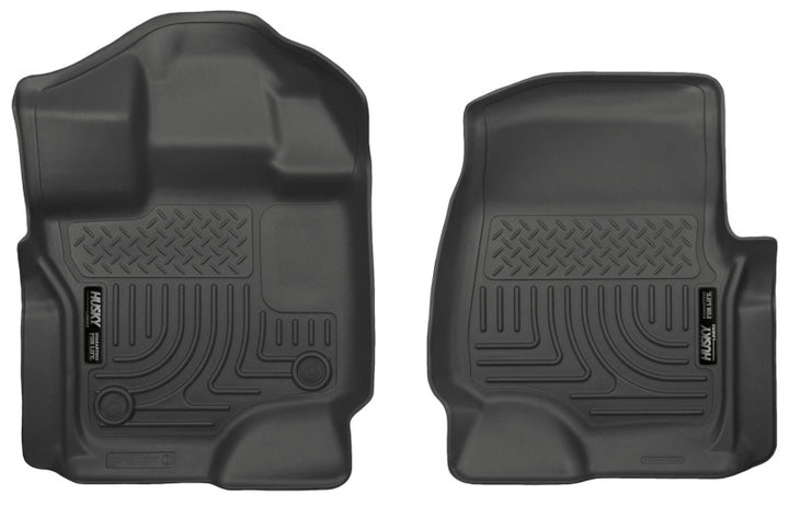 Husky Liners WeatherBeater Black Front Floor Liners for 15-23 Ford F-150 Super/Super Crew Cab