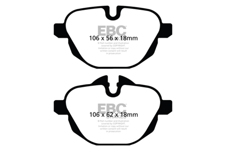 EBC Yellowstuff Rear Brake Pads for 2014-2020 BMW i8 1.5 Turbo/Electric - OneFastShop
