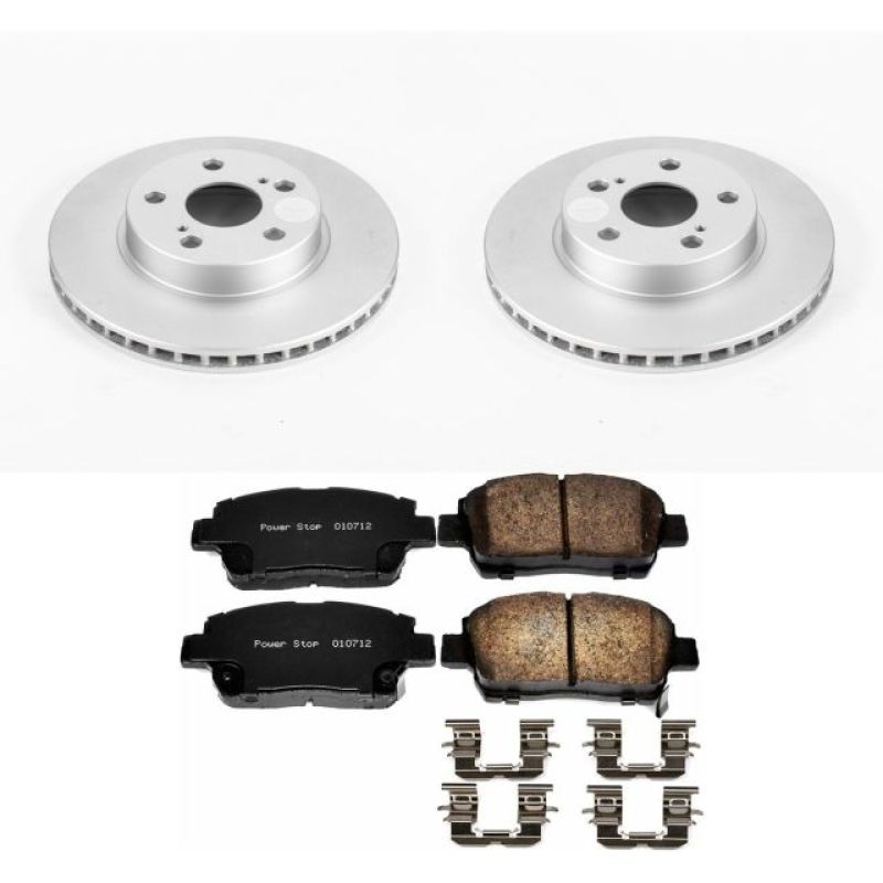 PowerStop Z17 Evolution Plus Front Coated Rotor Brake Kit - Toyota Prius 2004-2009