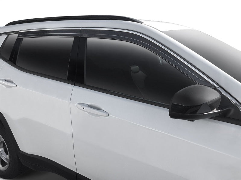 Husky Liners Low Profile Ventvisors 4 Piece - Toyota Camry 2012-2014 - Smoke with Chrome Trim