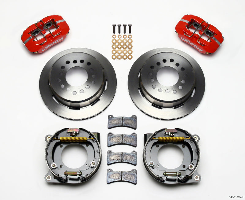 Wilwood Dynapro Low-Profile 11.00in P-Brake Kit Red Chevy C-10 2.42 Offset 5-lug - OneFastShop