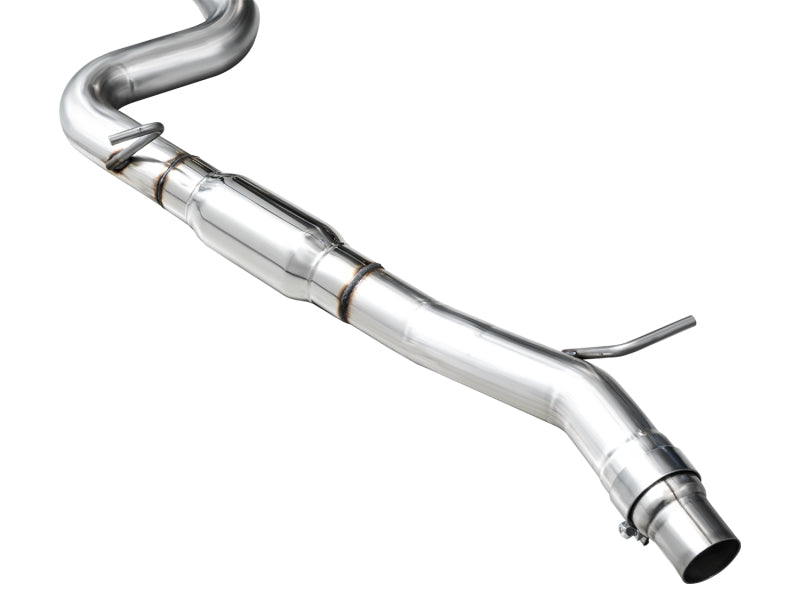 AWE Tuning Track Edition 3-Inch Quad Exhaust - Chrome Silver Tips for MK8 Volkswagen Golf R - OneFastShop