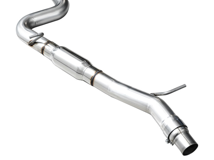 AWE Tuning Track Edition 3-Inch Quad Exhaust - Chrome Silver Tips for MK8 Volkswagen Golf R - OneFastShop