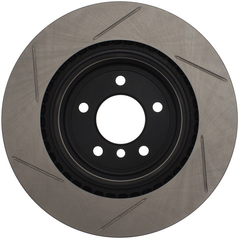 Stoptech Power Slot Rear Left Slotted Rotor for 06 BMW 330i / 06 BMW 330xi / 07-09 BMW 335i / 07-08 BMW 335xi - OneFastShop