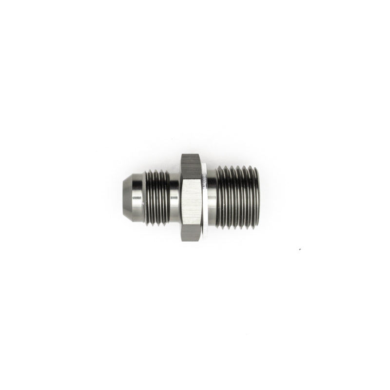 DeatschWerks 6AN Male Flare to M16 X 1.5 Adapter Titanium (Incl. Crush Washer)