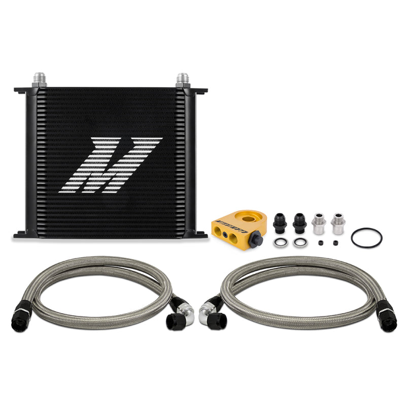 Mishimoto Oil Cooler Kit 34 Row Black Universal Fit - OneFastShop