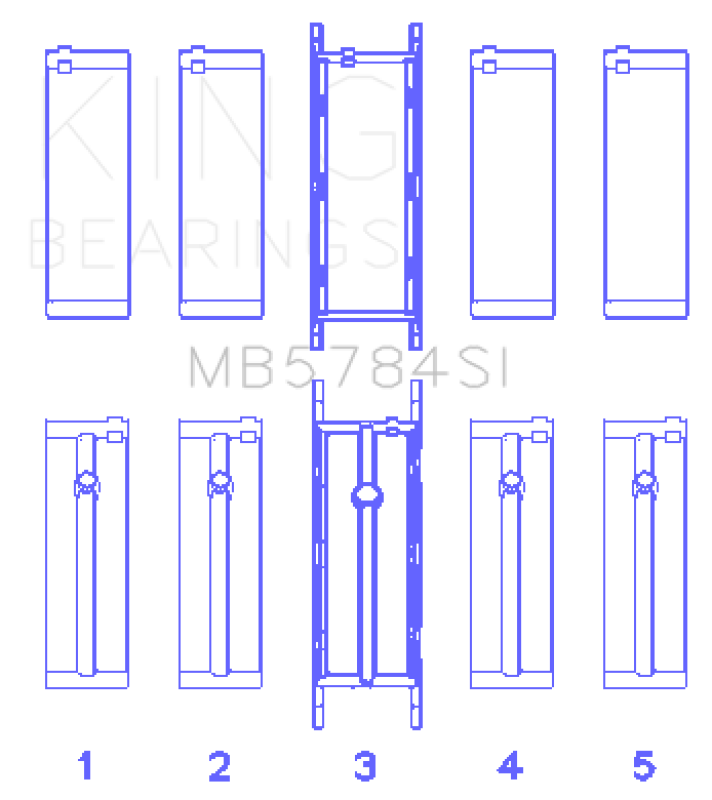 King Engine Bearings Main Bearing Set for 2013-2015 BMW 320i