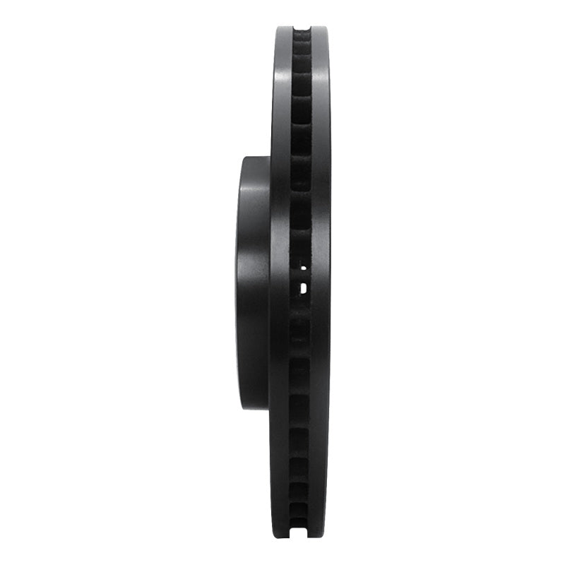 R1 Concepts eLine Front Right Drilled & Slotted Brake Rotor - Audi A4 / A5 / Q5 2011-2017 - Black, image 3