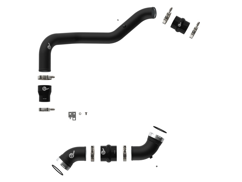 aFe Charge Pipe BladeRunner Aluminum Black 06-10 GM 6.6L - OneFastShop