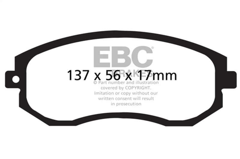 EBC Ultimax2 Front Brake Pads - Subaru Impreza, Forester, BRZ 2011-2023