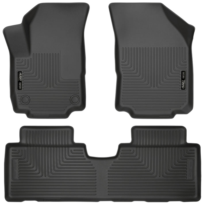 Husky Liners Weatherbeater Black Front & 2nd Seat Floor Liners for 2018-2024 Chevrolet Equinox - OneFastShop