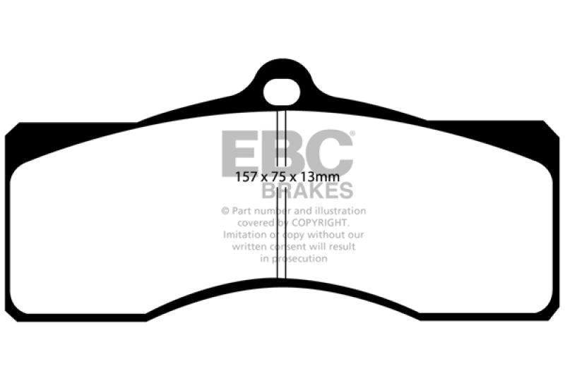 EBC Redstuff Front Brake Pads for 68-69 Chevrolet Camaro 1st Gen - OneFastShop