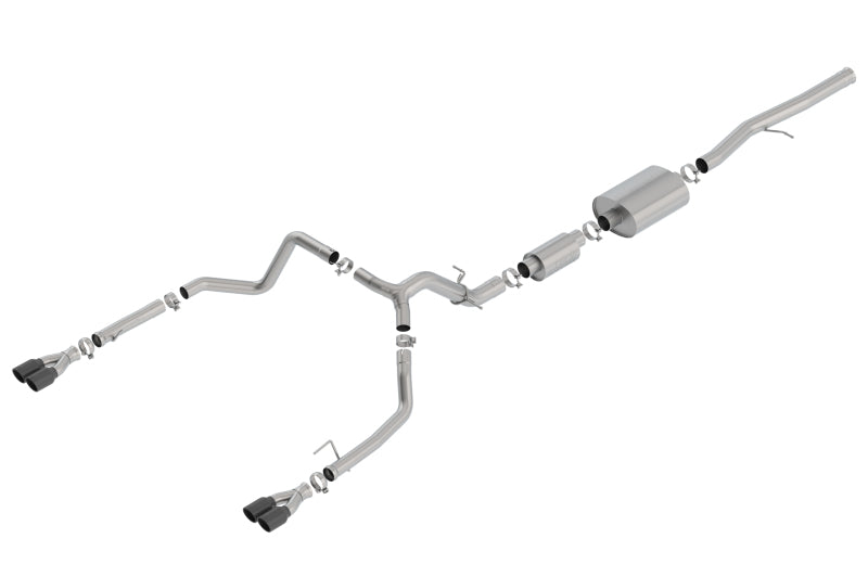 Borla Catback Exhaust System 6.2L SS S-Type Black Chrome Tips for 19 Chevrolet Silverado/GMC Sierra 1500 - OneFastShop