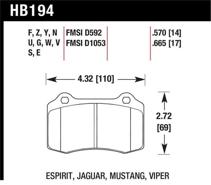 Hawk HP+ Street Brake Pads