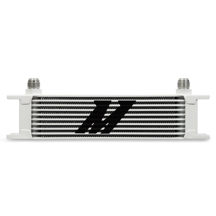 Universal 10 Row Oil Cooler White Universal Fit Kit - OneFastShop