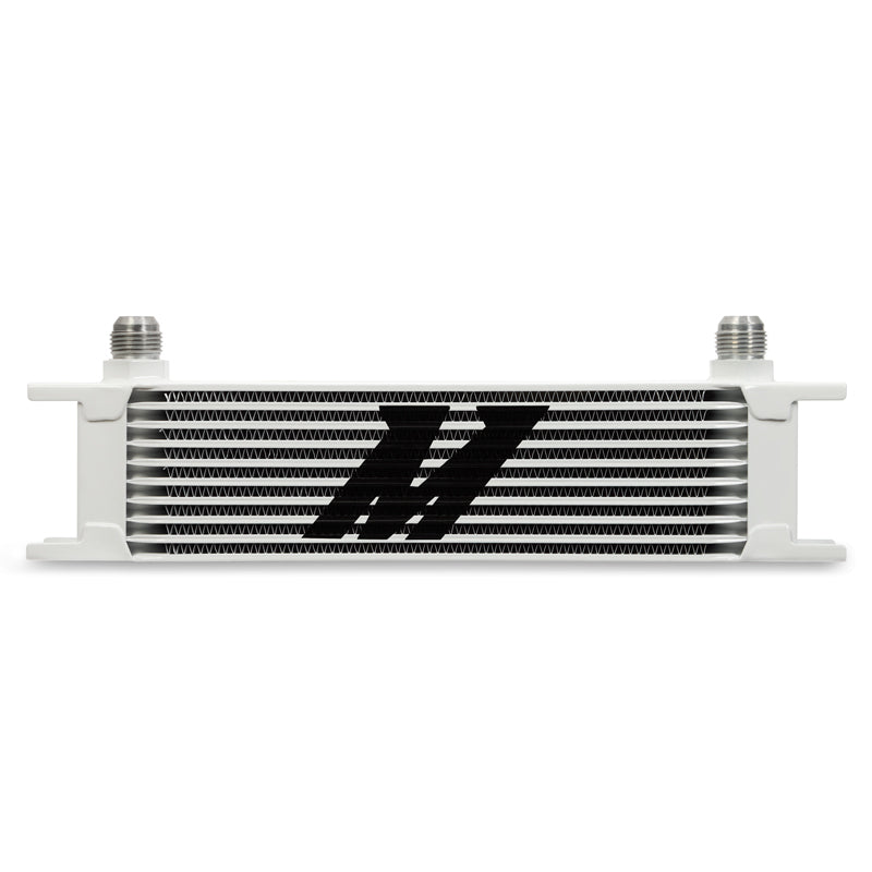 Universal 10 Row Oil Cooler White Universal Fit Kit - OneFastShop