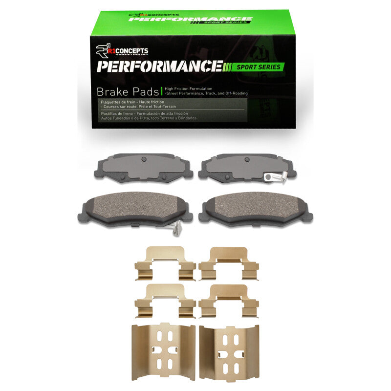 R1 97-13 Chevrolet Corvette Rear Performance Sport Pads and Hardware Kit
