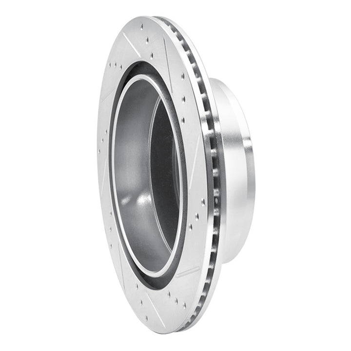 R1 07-20 Cadillac Escalade EXT Rear Left Drilled and Slotted Silver Brake Rotor