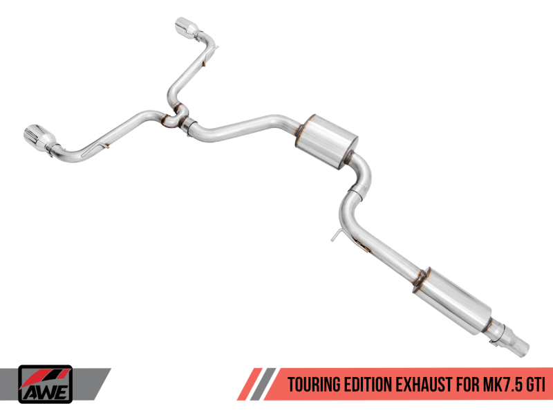 AWE Tuning Volkswagen GTI MK7.5 2.0T Touring Edition Exhaust w/Chrome Silver Tips 102mm.