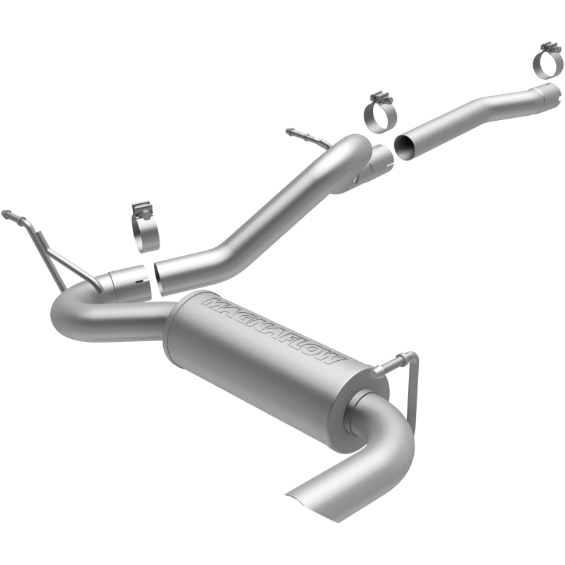 MagnaFlow Jeep Wrangler 2012-2014 3.6L Single Straight Rear P/S Exit Stainless Cat-Back Performance Exhaust-Comp