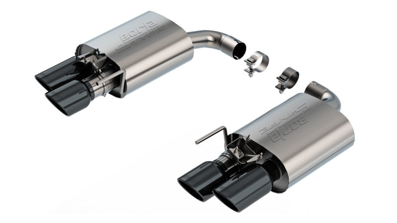Borla S-Type Axle-Back Exhaust System for 2024 Ford Mustang GT 5.0L V8 - Black Chrome