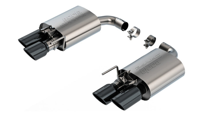 Borla S-Type Axle-Back Exhaust System for 2024 Ford Mustang GT 5.0L V8 - Black Chrome
