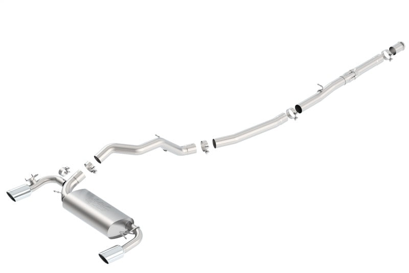 Borla ATAK Catback Exhaust for 16-17 Ford Focus RS 2.3L MT Round Angle-Cut Tips Split Rear Exit