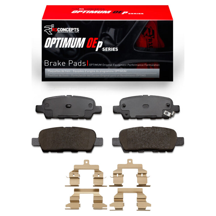 R1 2008-2013 Nissan Rogue Rear R1 Optimum OE Pads and Hardware Kit
