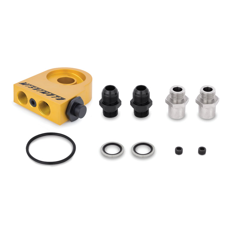 Mishimoto Oil Cooler Kit 16 Row Thermostat Silver Universal