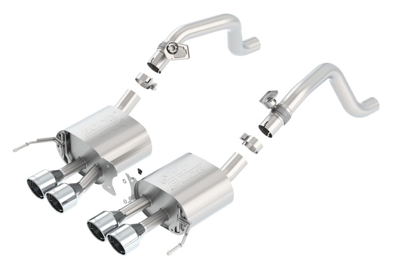 Borla ATAK Axle-Back Exhaust - Chevy Corvette C7 6.2L V8 2014-2019, Quad 4.25" Round Tips, image 3