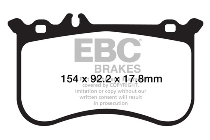 EBC 2010–2011 Mercedes-Benz CL550 5.5 AMG Sport Pkg Redstuff Front Brake Pads - OneFastShop