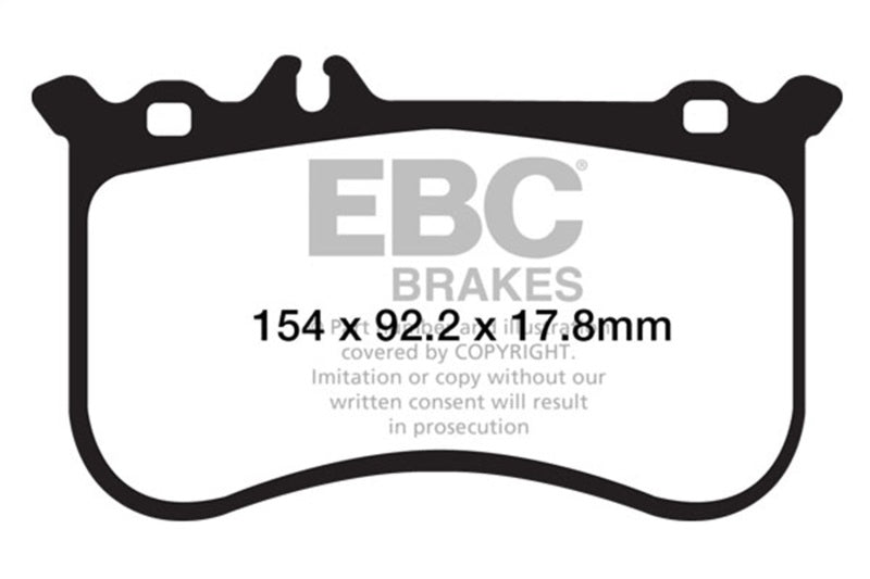 EBC 2010–2011 Mercedes-Benz CL550 5.5 AMG Sport Pkg Redstuff Front Brake Pads - OneFastShop