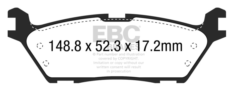 EBC Brakes Yellowstuff Performance Brake Pads for Ford Expedition F-150 Kia Optima Lincoln Navigator Toyota Camry Corolla 2015-2022