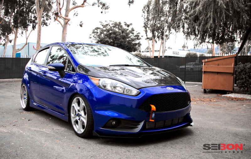 Seibon RS Style Carbon Fiber Hood for 14+ Ford Fiesta