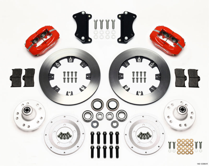Wilwood Forged Dynalite Front Kit 12.19in Red Compatible with 1955-1957 Chevrolet Bel Air