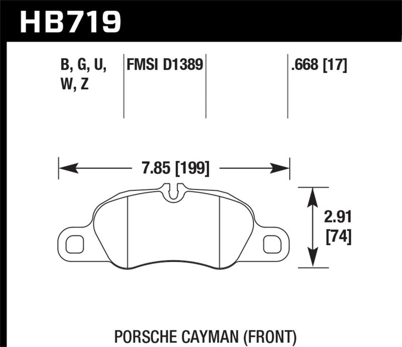 Hawk Performance Ceramic Front Brake Pads for 2013-2016 Porsche 911 Series - Not for S Models - OneFastShop