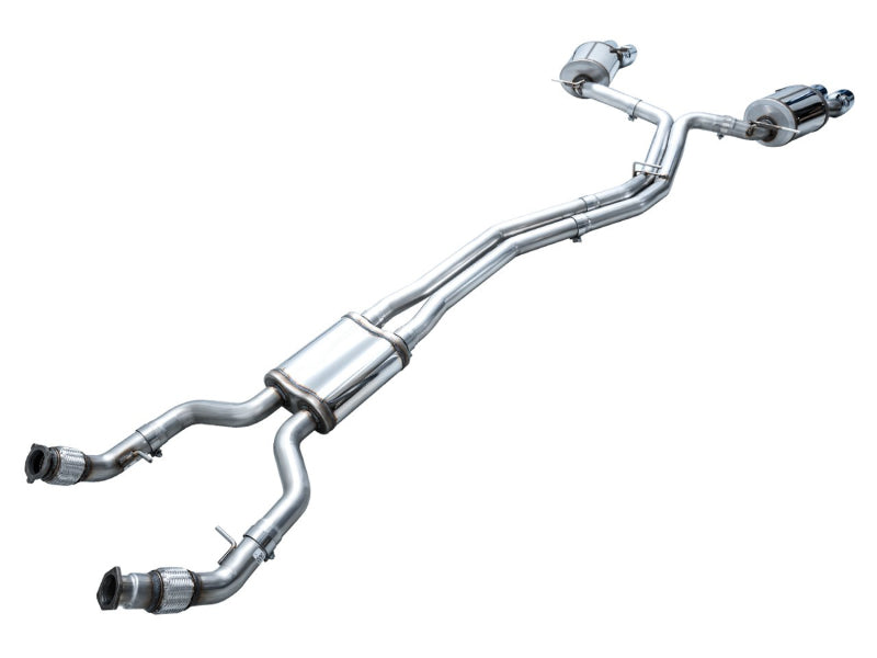 AWE Tuning 19-23 Audi C8 S6/S7 2.9T V6 AWD Touring Edition Exhaust - Chrome Silver Tips