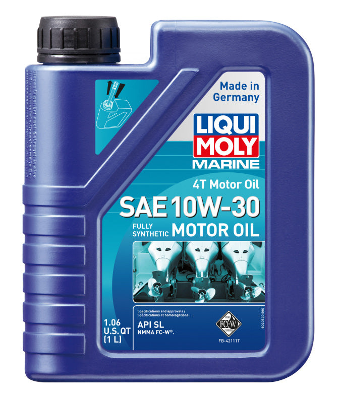 LIQUI MOLY Marine 4T Motor Oil SAE 10W30 Fully Synthetic High Performance Corrosion Wear Protection 1L