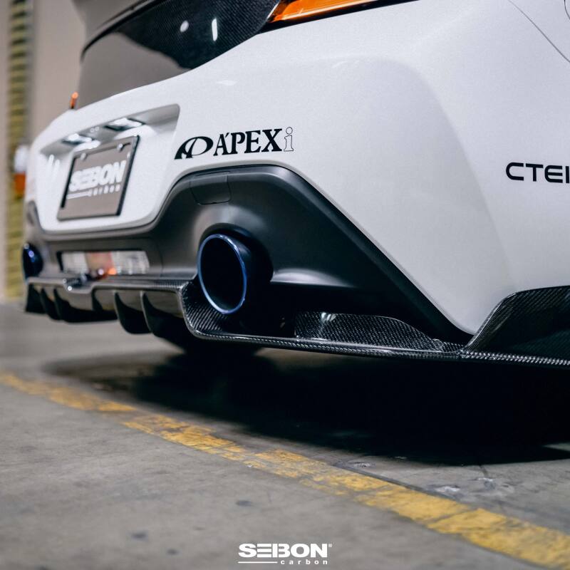 Seibon Carbon Fiber Rear Diffuser Cover for 2022+ Toyota GR86/Subaru BRZ
