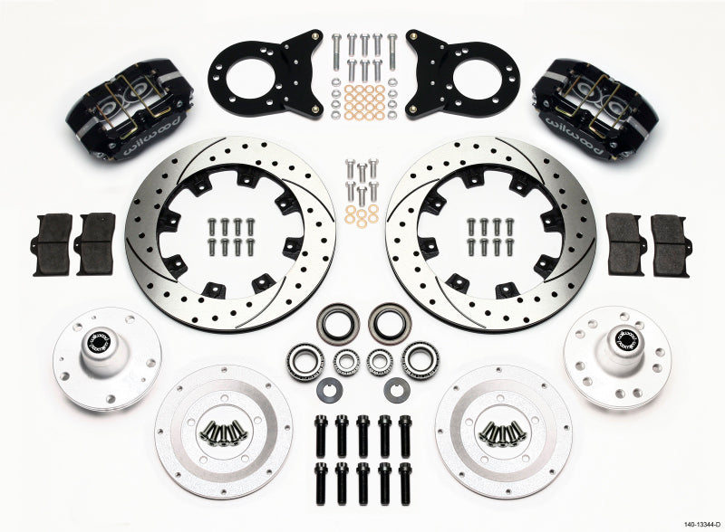 Wilwood Dynapro Dust-Boot Front Kit 12.19in Drilled for 1965-1969 Mustang Disc & Drum Spindle - OneFastShop