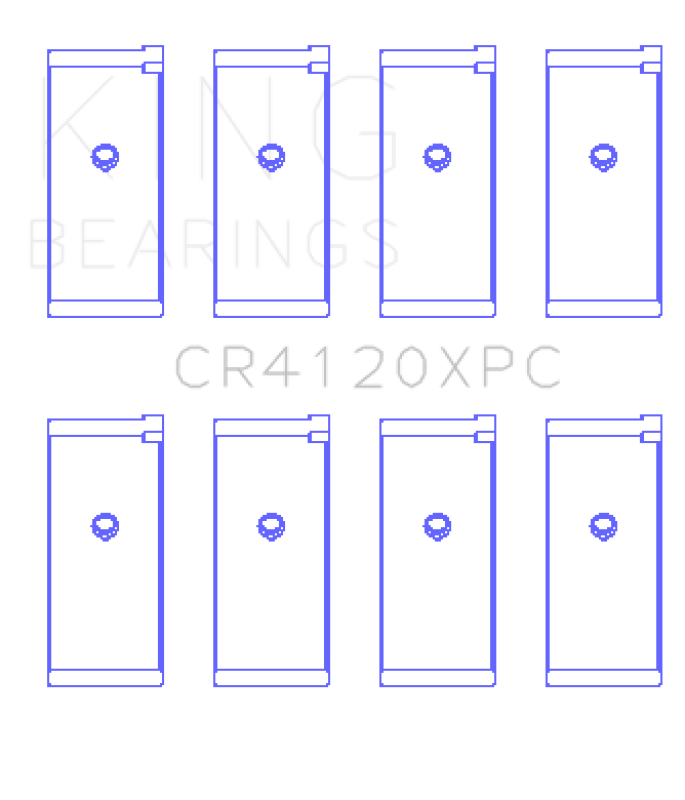 King Engine Bearings Connecting Rod Bearing Set - Size STDX for Mitsubishi 4G63/4G64 EVO I-IV (1992+)