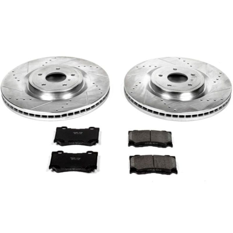 PowerStop Front Z23 Evolution Sport Brake Kit for 09-13 Infiniti FX50 - OneFastShop