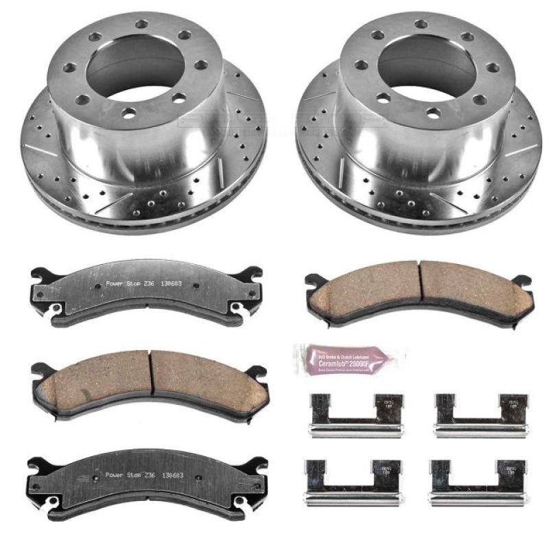 PowerStop Z36 Truck & Tow Rear Brake Kit - Chevrolet Silverado 3500 / GMC Sierra 3500 2001-2010